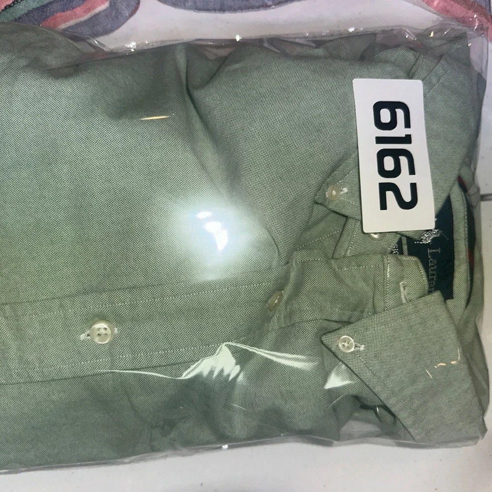 Polo Ralph Lauren Mens XL Classic Fit Oxford Button Down Shirt Green Long Sleeve